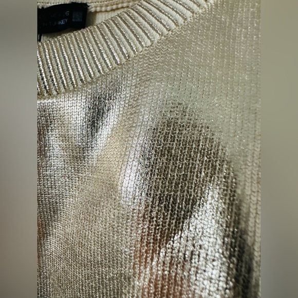 Zara | Metallic Gold Soft Knit Top - Picture 13 of 14